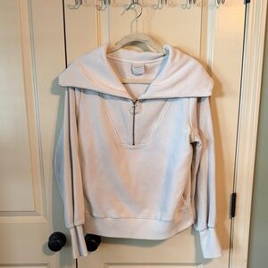 Varley Off-White Quarter-Zip Sweater